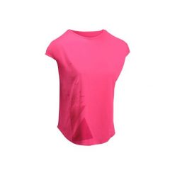 Koszulka fitness cardio 120. Czerwone topy sportowe damskie DOMYOS. W wyprzedaży za 24,99 zł.