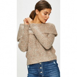 Only - Sweter. Brązowe swetry damskie ONLY, s, bez wzorów, z poliesteru, z krótkim rękawem, krótkie, bez kaptura. W wyprzedaży za 69,90 zł.