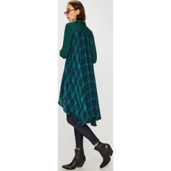 Answear - Koszula. Zielone bluzki damskie ANSWEAR, s, w kratkę, z poliesteru, klasyczne, z klasycznym kołnierzykiem, z długim rękawem. W wyprzedaży za 89,90 zł.