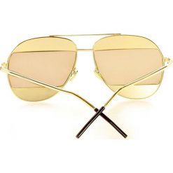 Nowoczesne okulary przeciwsłoneczne pilotki mazzini aviator split róż. Różowe okulary przeciwsłoneczne damskie LOOKS STYLE EYEWAER, eleganckie. W wyprzedaży za 64,90 zł.