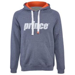 Bejsbolówki męskie: PRINCE Bluza męska Pullover Hoodie szaro-pomarańczowa r. L (GY) (3M152037)