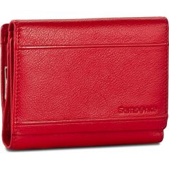 Mały Portfel Damski SAMSONITE - 001-01460-0263-04 F.Red. Czerwone portfele damskie marki Samsonite, bez wzorów, ze skóry. W wyprzedaży za 179,00 zł.