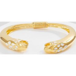 Bransoletki damskie: Kenneth Jay Lane JAGUAR HEAD Bransoletka goldcoloured/white
