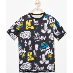 T-shirty chłopięce: T-shirt z nadrukiem the simpsons – Czarny