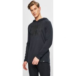 Under Armour - Bluza. Szare bluzy męskie marki Under Armour, s, z nadrukiem, z poliesteru, z kapturem. Za 219,90 zł.