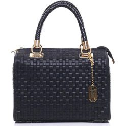 Torebki klasyczne damskie: Skórzana torebka w kolorze czarnym – 30 x 26 x 17 cm