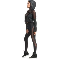 Bluza SEXY - czarna. Czarne bluzy damskie FJ!, m, bez wzorów, z elastanu, z długim rękawem, długie, bez kaptura, na fitness i siłownię. Za 159,00 zł.