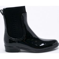 Tommy Hilfiger - Kalosze. Czarne kalosze damskie marki TOMMY HILFIGER, z gumy. W wyprzedaży za 299,90 zł.