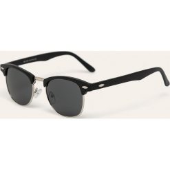 Answear - Okulary przeciwsłoneczne. Czarne okulary przeciwsłoneczne damskie ANSWEAR, owalne. Za 49,90 zł.