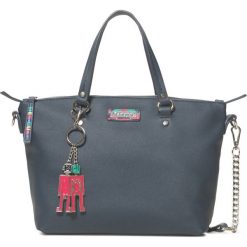 Desigual Colorama Gela Torebka Niebieski. Niebieskie torebki klasyczne damskie Desigual, w paski, z materiału, bez dodatków. Za 274,95 zł.