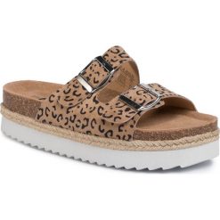 Espadryle REFRESH - 69644 Beige. Pomarańczowe espadryle damskie Refresh, bez wzorów, ze skóry, bez obcasa. W wyprzedaży za 139,00 zł.