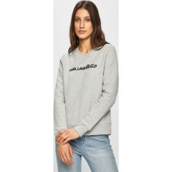 Karl Lagerfeld - Bluza. Szare bluzy damskie KARL LAGERFELD, s, z nadrukiem, z bawełny, bez rękawów, bez kaptura. W wyprzedaży za 539,90 zł.