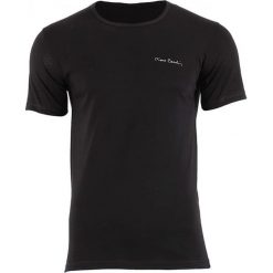 T-Shirt Pierre Cardin Rneck Czarny. Czarne t-shirty męskie Pierre Cardin, bez wzorów, z bawełny, eleganckie, z włoskim kołnierzykiem. Za 29,00 zł.