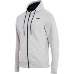 Bluzy męskie: 4f Bluza męska z kapturem H4L18-BLM003 jasnoszara r. M