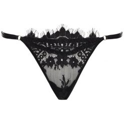 Stringi Guess O02E05 PZ01O. Czarne stringi damskie Guess, xl, z aplikacjami, z bawełny. Za 89,00 zł.