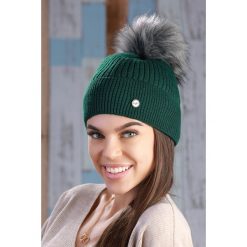 Czapka SIENA GREEN. Zielone czapki damskie . W wyprzedaży za 29,00 zł.