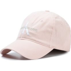 Czapka z daszkiem CALVIN KLEIN JEANS - Monogram Cap With Embrodery K60K606246 TCF. Różowe czapki damskie Calvin Klein Jeans, bez wzorów, z bawełny. W wyprzedaży za 139,00 zł.