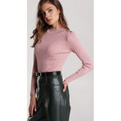 Różowy Sweter Adothera. Różowe bluzy damskie Renee, s, bez wzorów, casualowe, bez rękawów, bez kaptura. Za 99,99 zł.