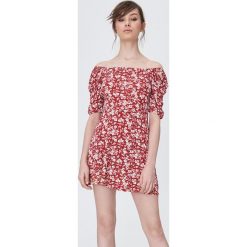 Sukienka mini z wiskozy - Wielobarwny. Sukienki damskie Sinsay, s, bez wzorów, z wiskozy, bez kołnierzyka, bez rękawów, mini. Za 49,99 zł.
