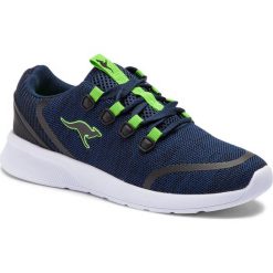 Buty KANGAROOS - Kf Lock 18318 000 4054 Dk Navy/Lime. Niebieskie buty sportowe damskie KangaROOS, bez wzorów, z tworzywa sztucznego, sportowe, na fitness i siłownię. W wyprzedaży za 149,00 zł.
