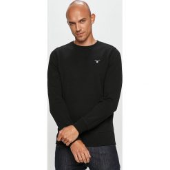 Gant - Bluza. Czarne bluzy męskie GANT, s, z aplikacjami, z bawełny, z okrągłym kołnierzem, bez rękawów, bez kaptura. Za 419,90 zł.