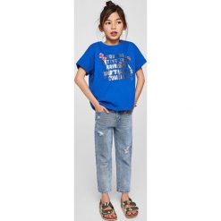 Mango Kids - Top dziecięcy Sparkle 110-164 cm. Szare topy damskie marki Mango Kids, z aplikacjami, z bawełny, z okrągłym kołnierzem. Za 49,90 zł.