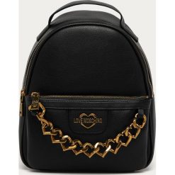 Love Moschino - Plecak. Czarne plecaki damskie Love Moschino, bez wzorów, ze skóry ekologicznej, eleganckie. Za 879,90 zł.