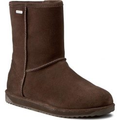 Buty EMU AUSTRALIA - Paterson Lo W10771 Chocolate 2016. Pomarańczowe kozaki damskie EMU Australia, ze skóry, klasyczne, na niskim obcasie, bez zapięcia. W wyprzedaży za 459,00 zł.