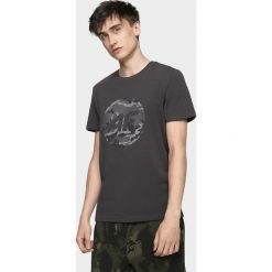T-shirt męski TSM076 - ciemny szary. Szare koszulki męskie xl. W wyprzedaży za 29,99 zł.