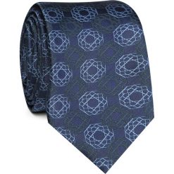 Krawat KWGR002005. Niebieskie krawaty męskie Giacomo Conti, z aplikacjami, z mikrofibry, eleganckie. Za 69,00 zł.