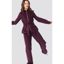 NA-KD Spodnie sztruksowe - Purple. Fioletowe spodnie damskie NA-KD, ze sztruksu. Za 161,95 zł.