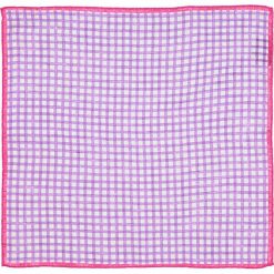 Poszetki męskie: Lniana poszetka w kolorze fioletowym – 33 x 33 cm