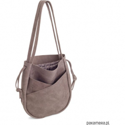 Skórzana Torebka Handmade BELLA CANUA. Szare torebki klasyczne damskie Pakamera. Za 625,00 zł.