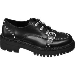 Półbuty damskie Star Collection czarne. Czarne półbuty damskie z materiału, retro. Za 139,90 zł.