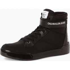 Calvin Klein Jeans - Tenisówki męskie z dodatkiem skóry, czarny. Czarne tenisówki męskie Calvin Klein Jeans, z jeansu, przed kolano. Za 819,95 zł.