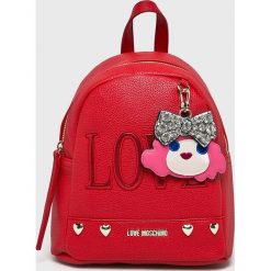 Love Moschino - Plecak. Czerwone plecaki damskie marki Love Moschino, z materiału. Za 929,90 zł.