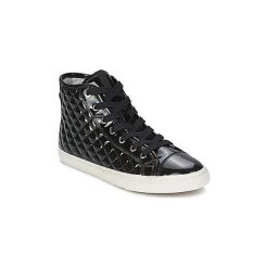 Buty Geox NEW CLUB. Czarne trampki i tenisówki damskie Geox, bez wzorów, bez zapięcia. Za 351,20 zł.
