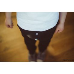 Spodnie chłopięce: Wiosenne spodnie baggy czarne + guziki