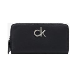 Calvin Klein Re-Lock Large Portfel Czarny. Czarne portfele damskie Calvin Klein, bez wzorów, z materiału. Za 343,95 zł.