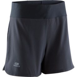 Spodenki Do Biegania Damskie Run Dry. Czarne spodenki sportowe damskie KALENJI, l, bez wzorów, z elastanu, do biegania. Za 29,99 zł.