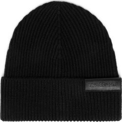 Czapka TRUSSARDI JEANS - Beanie Etichetta 57Z00184 K299. Czarne czapki męskie Trussardi Jeans, na zimę, bez wzorów, z wełny. Za 179,00 zł.