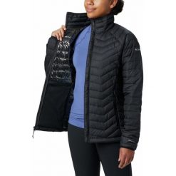 COLUMBIA Kurtka damska EU Powder Lite M czarna. Czarne kurtki sportowe damskie Columbia, m, bez wzorów, bez kaptura, outdoorowe, omni-heat (columbia). Za 444,00 zł.