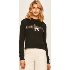 Calvin Klein Jeans - Bluza. Białe bluzy damskie Calvin Klein Jeans, s, z nadrukiem, z bawełny, bez rękawów, bez kaptura. Za 349,90 zł.