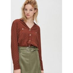 Koszula z wiskozy - Brązowy. Pomarańczowe koszule damskie Cropp, s, z wiskozy. Za 59,99 zł.