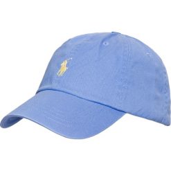 Czapka POLO RALPH LAUREN. Niebieskie czapki damskie Polo Ralph Lauren, w paski, z bawełny, klasyczne. Za 180,00 zł.