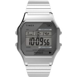 Timex - Zegarek TW2R79100. Szare, cyfrowe zegarki damskie Timex, metalowe. Za 279,90 zł.