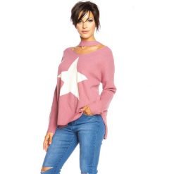 Sweter "Love" w kolorze jasnoróżowym. Różowe swetry damskie So Cachemire, bez wzorów, z wełny, bez rękawów, bez kaptura. W wyprzedaży za 119,95 zł.