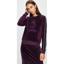 Iceberg - Bluza. Fioletowe bluzy damskie Iceberg, z nadrukiem, z elastanu, bez rękawów, bez kaptura. Za 999,90 zł.