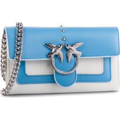 Torebka PINKO - Golgotha Wallet With Shoulder PE 19 PLTT 1P21CJ Y5FF Bianco/Azz ZE5. Niebieskie torebki klasyczne damskie marki Pinko, bez wzorów, ze skóry, wizytowe, bez dodatków. Za 829,00 zł.