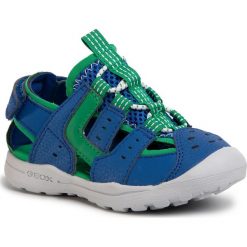 Sandały GEOX - J Vaniett B. B J025XB 0CE15 C4165 M Royal/Green. Niebieskie sandały chłopięce Geox, ze skóry ekologicznej, bez zapięcia. Za 199,00 zł.